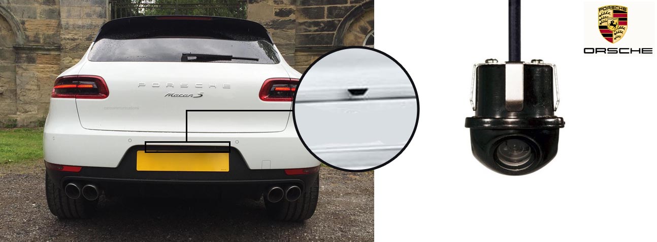 Macan reversing rear view wedge camera